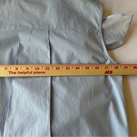 ZERO DEGREE CELSIUS RUFFLE SLEEVELESS SHIRT FEMININE PLAYFUL ELEGANT STATEMENT - Picture 7 of 10